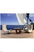 Sailboat sailing blue sea on sunny summer day Wall Mural Wall Tapestry tapestries