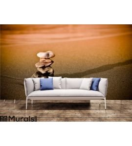 Stone stack. Zen symbol of luck and calming Wall Mural Wall art Wall decor