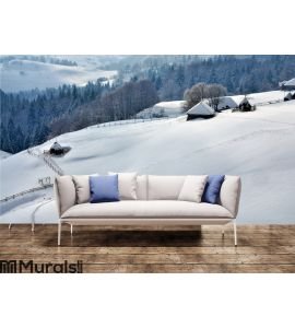 Winter Landscape in Romania Wall Mural Wall art Wall decor