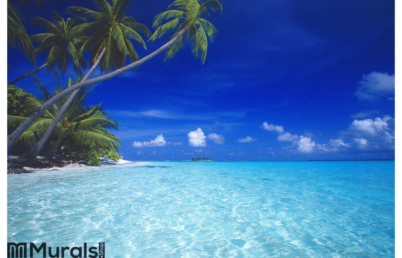 tropical beach maldives Wall Mural