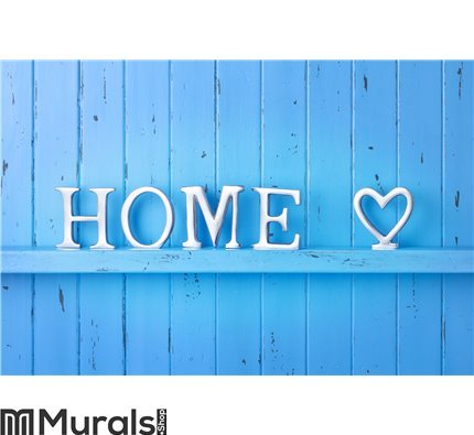 Home Love Blue Background Wall Mural Wall art Wall decor