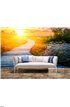 Wooden path at sunset Wall Mural Wall Tapestry tapestries