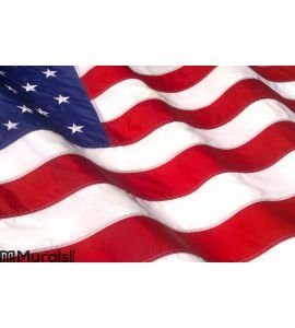 WAVING AMERICAN FLAG Wall Mural