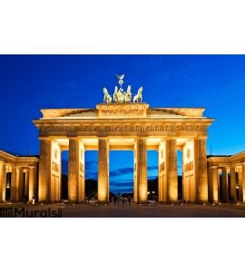 Brandenburg Gate in Berlin Wall Mural