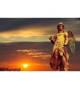 St. Michael Statue Wall Mural Wall art Wall decor