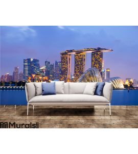 Singapore Skyline Wall Mural Wall art Wall decor