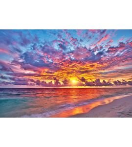 SUNSET OVER OCEAN wall mural Wall Tapestry tapestries