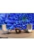Close Up Blue Flower Wall Mural Wall Tapestry tapestries