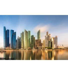 Singapore Skyline and view of Marina Bay Wall Mural