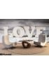 Love Wooden Letters Wall Mural Wall Tapestry tapestries