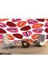 Pattern with red lips. Vector illustration. EPS10 Wall Mural Wall Tapestry tapestries