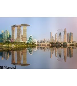 Singapore Skyline and view of Marina Bay. Modern, city. Wall Mural Wall art Wall decor