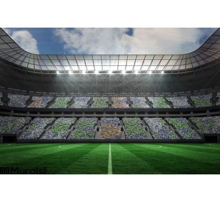 Large football stadium under spotlights Wall Mural Wall Tapestry tapestries