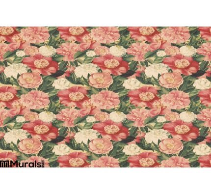 Vintage Style Floral Background Pink Blooms Wall Mural Wall Tapestry tapestries
