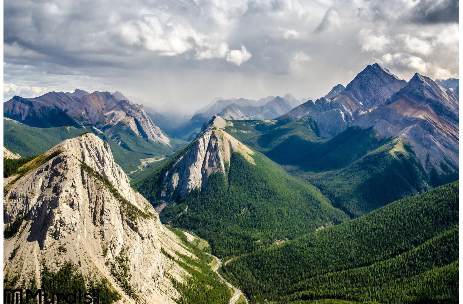 Mountain Range Landscape View Jasper Np Canada Wall Mural