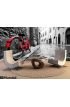 Retro Vintage Red Bike Cobblestone Street Old Town Color Black White Wall Mural Wall art Wall decor
