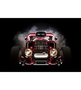 Hot Rod Smoke Background Wall Mural