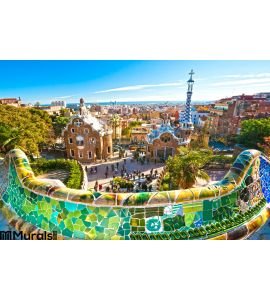 Park Guell Wall Mural Wall Tapestry tapestries