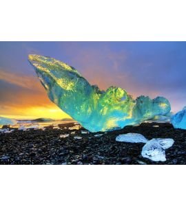 Vibrant Iceberg Iceland Wall Mural Wall Tapestry tapestries