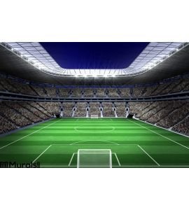 Large football stadium with lights Wall Mural