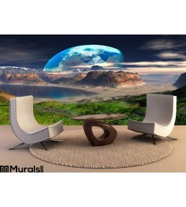 Hidden Cove Distant Planet Wall Mural Wall art Wall decor