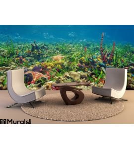 Thriving Underwater Marine Life Tropical Seabed Wall Mural Wall Tapestry tapestries