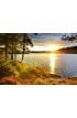 Sunset over lake Wall Mural Wall Tapestry tapestries