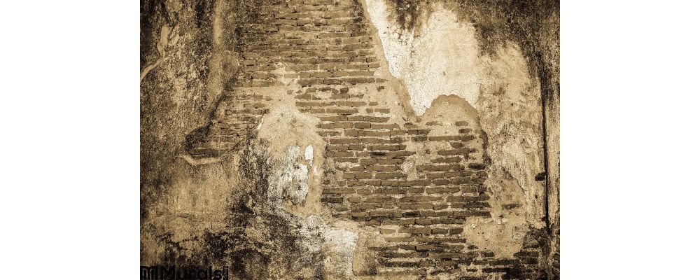 Old Cracked Concrete Vintage Brick Wall Background Wall Mural