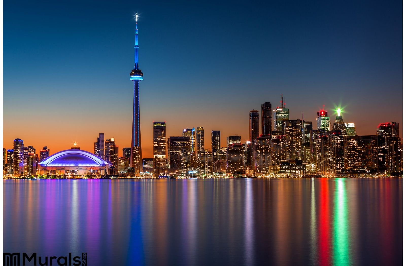 Toronto Skyline Dusk Wall Mural