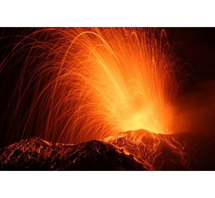 Eruption Volcano Stromboli Wall Mural Wall Tapestry tapestries