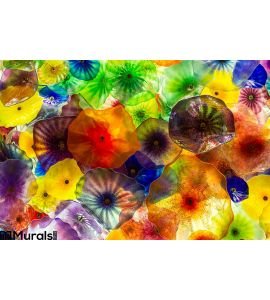 Abstract Glass Colors Wall Mural
