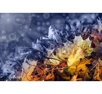 Abstract Transition Autumn To Winter Time Wall Mural Wall Tapestry tapestries