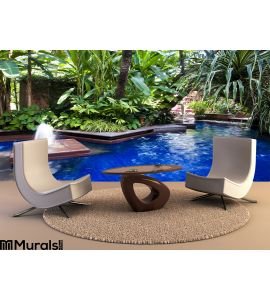 Tropical Swimming Pool Wall Mural Wall art Wall decor