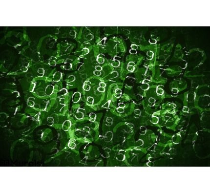 Coded Numbers Wall Mural Wall art Wall decor