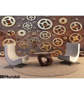 Mechanical Cogs Gears Wheels Wall Mural Wall Tapestry tapestries