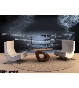 Japanese Katana Set Swords Wall Mural Wall art Wall decor