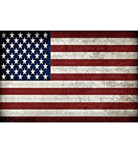 Rustic American Flag Wall Mural custom order for Donna