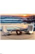 Sunset at rocky ocean jetty Wall Mural Wall Tapestry tapestries