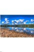 Mountains and lake with clear water Wall Mural Wall art Wall decor