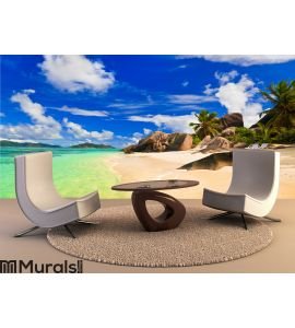 Beach Source at Seychelles Wall Mural Wall art Wall decor