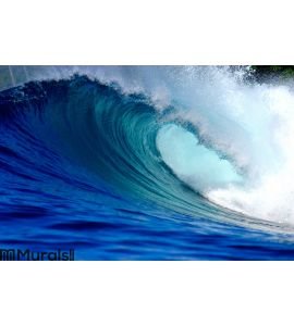 Blue surfing wave Wall Mural Wall art Wall decor