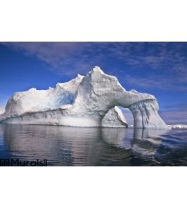 Iceberg with an Arch, Antarctica Wall Mural Wall Tapestry tapestries