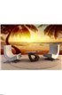 Art Beautiful sunrise over the tropical beach Wall Mural Wall art Wall decor