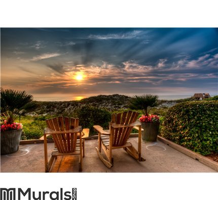 Easy Chairs at Sunrise on Amelia Wall Mural Wall art Wall decor