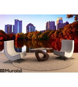 Fall sunset in midtown Atlanta Wall Mural Wall art Wall decor