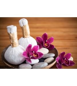 Herbal massage compresses Wall Mural Wall art Wall decor