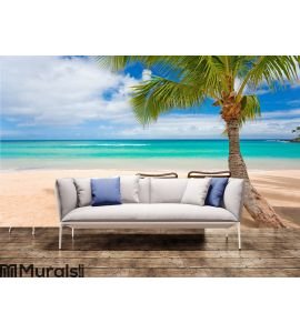 Romantic beach two chairs Wall Mural Wall art Wall decor