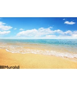 Sand beach and tropical sea Wall Mural