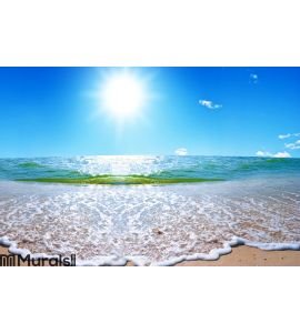 Summer sea landscape with the solar sky Wall Mural Wall art Wall decor