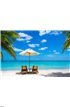 Two deckchairs on the idyllic white beach Wall Mural Wall art Wall decor